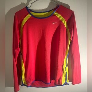 Nike Dri-FIT Long Sleeve Shirt - Multicolored, Size XL